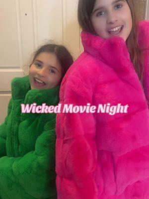 Of course we had to do this before we streamed @Wicked Movie Jackets in store front #wicked #wickedmovie #wickedthemusical #movie #movienight #movienightideas #glenda #elfaba #pink #pinkaesthetic #preppy #preppyaesthetic #sisters #familymovienight 