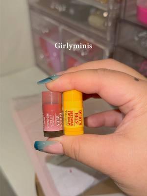 Finally got my hands on the two minis I have been trying to get!! Their cuteness does not disappoint! 😍🥹 #minimakeup #minilipstick #minibrands #cutesy #girlygirlaesthetic #cutemakeup #pinkgirly #girlythings 