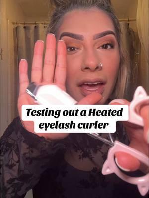 Testing out a heated eyelash curler . I had mixed feelings but I actually  REALLY like this !! I will be using this every time . It for sure lifted my lashes .  Linked in the cart above 👆  #heatedeyelashcurler #eyelashcurler #eyelashcurlerhack #creatorsearchinsights #over30