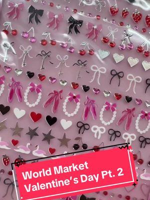 Replying to @CHRISTINASERA Music pt. 2 of the World Market 2025 Valentine’s Day Collection 🎀 ✨ #galentines #ValentinesDay #2025 #homedecor #worldmarket #valentinesdecor #nailstickers #shortnsweet #pinkaesthetic #valentinesaesthetic 