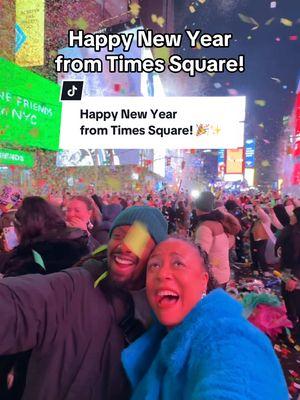 HAPPY NEW YEAR FROM TIMES SQUARE!!! 🥳✨ If you’re reading this, I hope you have the most wonderful year ahead 🙏🏽💕  @Times Square NYC  #kaishacreates #newyearsday2025 #timessquare #nycinfluencers #timessquarenyc #nycthings 