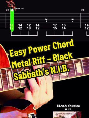 Learn Black Sabbath’s N.I.B., one of the most iconic and beginner-friendly metal riffs! This song is perfect for mastering easy power chords while adding flair with little lead fills, just like Tony Iommi demonstrates. Follow along with tabs and tips to build your confidence, improve your timing, and start incorporating lead elements into your playing. 🤘🤘 #blacksabbath #NIB #guitartabs 