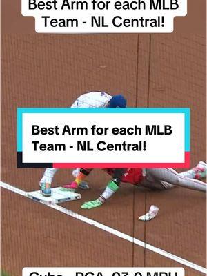 Oneil Cruz has a CANNON!!🔥 Best Arm for each MLB Team - NL Central! #MLB #baseball #mlbtiktok #mets #cubs #baseball 