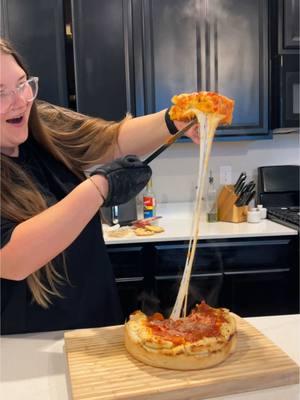 I made chicago deep dish pizza #fyp #deepdish #pizza #fyp 