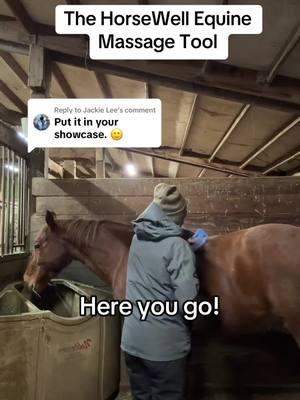 Replying to @Jackie Lee #equinmassage #horseproducts #fasciarelease #massagetool #barnhack #horsehack #barrelhorse @HorseWell 