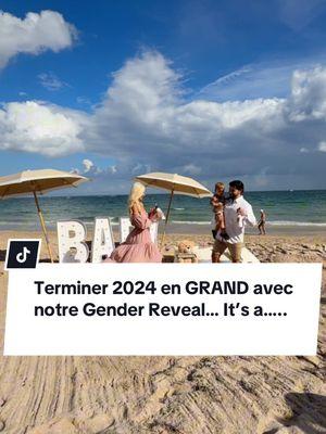 Terminer 2024 en GRAND avec notre Gender Reveal… It’s a….. #genderreveals #genderrevealmiami #itsagirl🎀 #beachgenderreavel #genderrevealideas 