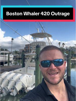 This Boston Whaler 420 Outrage could be yours for less than $600,000!  #bostonwhaler #towerboat #centerconsolesonly #mercurymarine #offshorefishing 