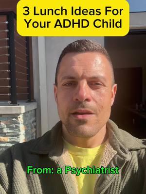 Lunch can make or break the rest of the day for a child with ADHD. Try out these three simple recipes, and let me know in the comments which you plan to try first.  #adhd #add #nutrition #food #adhdtiktok #adhdchildren #MentalHealth