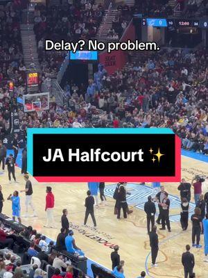 JA’s got us covered for delay entertainment 💯 #NBA #jarrettallen #cavs #cavailers #basketball #halfcourt 