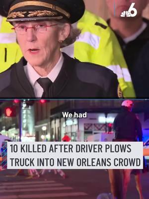 A driver in a pickup truck who officials said was “hell-bent on carnage” sped through a crowd of pedestrians in New Orleans’ bustling French Quarter district, killing 10 and injuring 30 in an act being investigated as a New Year’s Day terrorist attack. The FBI said the driver of the vehicle was dead. He has been preliminary identified as 42-year-old Shamsud Din Jabbar, three senior law enforcement officials briefed on the matter told NBC News. #neworleans #frenchquarter #newyears