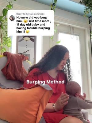 Replying to @Kivra having him sit upright has been the most successful one for us so far but over the shoulder has also helped.  #newborn #burping #drbrowns  #gas #firsttimemom #baby 