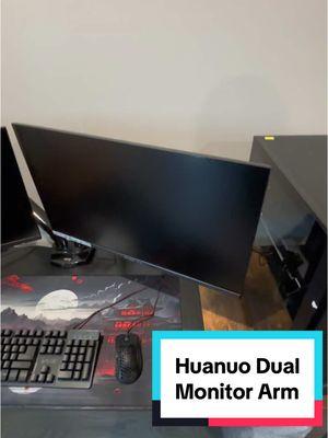 This definitely gave me more space on my desk! #huanuo #TikTokShop #christian #tiktokshopcreator #dualmonitor #monitorarm 