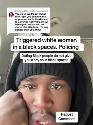 Replying to @Mrs.Harden European Americans in black spaces…#blackwomen #blackgirlmagic #blackwomenoftiktok #BlackTikTok #blackpeople #blackmen #blackculture #fyp #virał #xyzbca #relatable #interracialcouple #biracial #whitewomen #trending 