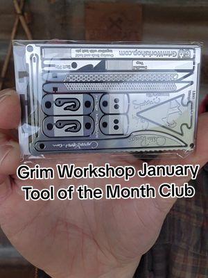 Start the New Year off right by becoming more prepared. The @Grim Workshop Survival Cards Tool of the Month Club can help you carry survival gear all the time. January's TOTM starts out strong, with over $39 in tools for $20. This is available amonth use my affiliate link and sign up today.  https://grimworkshop.myshopify.com?sca_ref=1103321.We9fwjHBcv.  #burningriverbushcraft #grimworkshop  #survival #bushcraft #survivalcard #survivalsubscriptionbox #edc