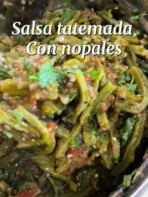 Perfect for a carne asada!😋 #salsatatemada #salsa #salsadenopales #nopales #recetasfaciles #cocinandoconlabrenda #fy #tiktok #tiktokfood #trending #recetasdetiktok #salsaparatacos #salsataquera 