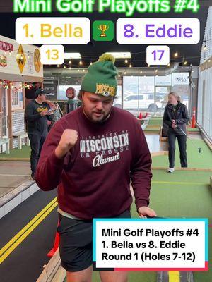 Mini Golf Playoffs #4 Round 1, 1. Bella vs 8. Eddie 18 holes (Holes 7-12) #golf #minigolf #minigolfing #puttputt #puttputtgolf #playoffs #season4 #viral #golftiktok #golftok #golfer #foryoupage #fyp @Twin Tour Golf @Eddie Benson @Bella Dory @Big Putts Mini Golf 