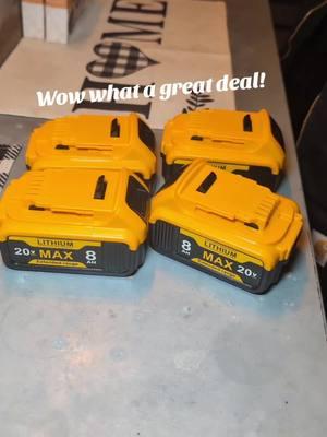 Grab these up while they are on sale! This is a great deal!  #TikTokShop #tiktokshopfinds #getyoursnow #dewalt #battery #toolsofthetrade #toolstoday #products #productsyouneed #tiktokmademebuyit #handyman #powertools #gift #youneedthis #checkitout #construction #worklife #men #guys #flashsale #sale #rundontwalk #wow #hurryup #work #Outdoors 