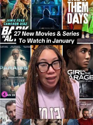 New movies and series that are dropping in January. Save to your favorites for later. #newmovies  #whattowatch #netflixmovies #movierecommendation #saveforlater #moviestowatch 