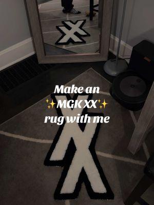 Make my first ever rug with me! XX @mgk theme! What should I do next?👀 #mgk #machinegunkelly #xx #est19xx #est4life #estxx #estforlife #est 