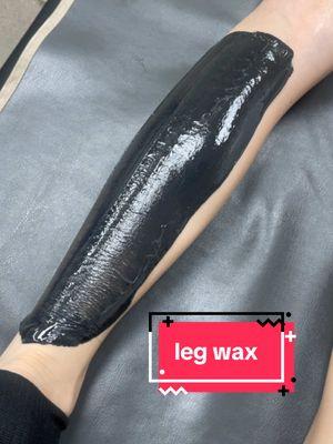 Lower leg wax application using black wax 🖤 #esthetician #waxingvideos #wax #waxing #asmr #satisfying #oddlysatisfying 