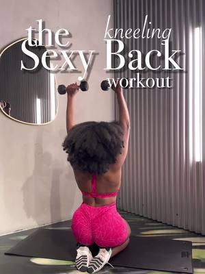 Sexy Back Kneeling Workout ‼️  You will absolutely love this workout babes! It’s quick and gives you desired results with minimal equipment. This is one of those workouts that you can do anytime and anyplace 🙌🏾 Tips: 📌 we’re aiming for a sexy, sultry, sculpted upper body, so we don’t need heavy weights here. Instead aim for about 5-7.5 lb weights and really pump out those reps (I’m talking 15-20 reps per set) 📌 mind/muscle connection here babes! Really focus on following through on the movement with good form for each rep. Also, really CONTRACT each muscle at the terminal part of the movement. . . I have exciting news 🫣🥰—my 1:1 FITNESS COACHING APP IS LAUNCHING IN 2 DAYS!!  Y’all, this is the perfect time to let me help you sculpt your body in a way that you have never seen it before. Each program is individualized according to your specific needs 🙌🏾 —Just head to my bio to see the progress pics of hourglass girlies who decided to bet on themselves and transformed their lives. And the countdown begins!⏳(link in my bio)‼️ #upperbodyworkout #backworkout #shoulderworkout #armsworkout #absworkout #fatlosstips #fatlosscoach #fatlosstransformation #fatlosshelp #dumbbellworkout #workouttips #explorepage