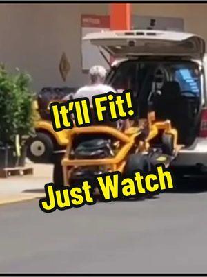 Oh yea, I’m sure it will fit! Let me show you how to do this … OK 😂 #sendit #fyp #fypシ #badidea #ohyea #lawnservice #lawnbusiness #lawnmower #zeroturn #funny #gotjokes