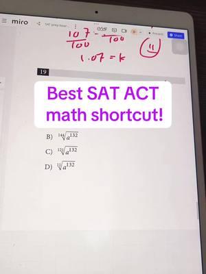 anytime you see this key word, you can almost always try this awesome trick! It will save you time and increase your score on standardized tests like the SAT and ACT! What is your dream math score? #sat #dsat #digitalsat #satprep #sattutor #satmath #actprep #actmath #acttutor 