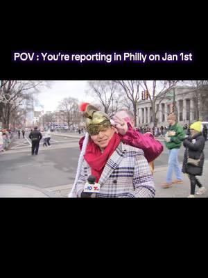 POV : you’re reporting in Philly on New Years Day #Nye #2025 #philly #mummers #mummersparade #phillynews #funnynewsclips 