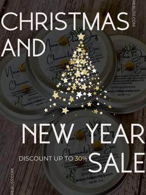 Start 2025 with radiant skin—enjoy up to 30% off on all our skincare products. 🥂 Shop now on our website 🌐 https://ninaspurebliss.com/collections/all #ninaspurebliss #brambleon #postholidaysale #christmasdiscount #newyearsale #handmadesoap #artisanskincare #luxuryskincare #naturalskincare #shoplocal #smallbusinesslove #holidaydeals