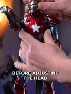 Norman Osborn combines two heroes to create his new persona. Join us as we show you how to pose the brand-new Iron Patriot Sixth Scale Figure by Hot Toys! #Marvel #IronPatriot #NormanOsborn #ToyPhotography #Comics #CollectorTok