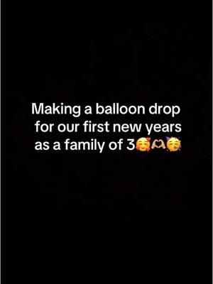 Not the best balloon drop, but that’s okay🥰🤣 it’s all about the memories! #familyof3 #best #newyears #crafts #balloondrop #babiesfirst #our #own #little #party 