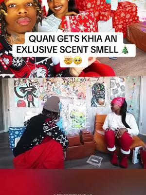 Khia gatekeeping the rare scent smell quan got her for Christmas 🎄❄️ #khiamonique #pappiiq #Love #TrueLove #gift #Relationship #fyp #foryoupage 