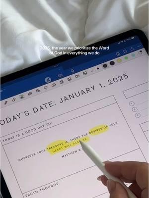 Adding a Bible verse to EVERY SINGLE page in our new planners was hard, but we felt called to do it 🤍 More than a goal this year, this is my mission in life: to encourage others to OPEN THE WORD OF GOD and find it like a literal treasure, even in your digital planners 😉 His truth has set me free in ways I can’t begin to explain.  Going to the gym, building a routine, starting a business etc. it’s all fun but prioritize the Word of God & hide yourself in intimacy with Him and let everything flow from there 🤍🤍🤍🤍🤍 Jesus is all you need in 2025. #bibleverse #christianliving  #makejesusviral #christiancontent #christianwoman #verseoftheday #christian #jesuslovesyou #christiangirl  #christianbook #bookstudy #postivemessages  #faithdigitalplanner #christianplanner #christiandigitalplanner 