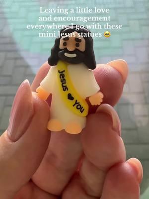 I leave them at the park, on the store shelves, on cars, in bathrooms…you never know who’s day you could brighten. Somebody needs to know Jesus loves them today 🤍 #jesuslovesyou #minijesus #bible #christiantok #encouragement #jesussaves 