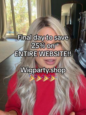 Time is running out to save 25% on everything on the website! If you’ve had your eye on a BelleTress wig, now is the time to grab one! Wigparty.shop use code Bri10 🎉 #wig #wigtok #wiginfluencer #microinfluencer #hairlossjourney #alternativehair #blondewig #affordablewigs #belletress #wigsale #thinhair #wigstyle #wigstyling #over40 