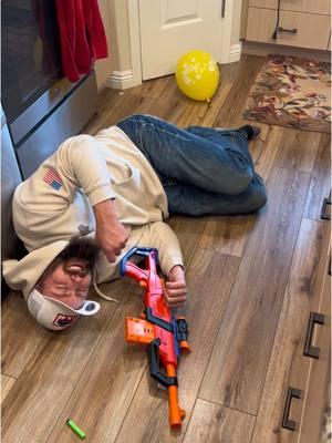 The only acceptable way to wake everyone up. #nerfwars