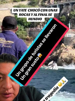 #greenscreenvideo miren como un yate chocó  en Acapulco México #yate #acapulco #sehundio #barco #noticias #usa🇺🇸 #usa_tiktok #tragedia 