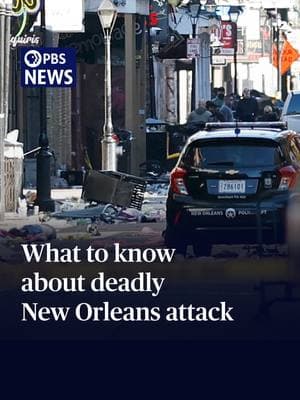 The Federal Bureau of Investigation said Wednesday afternoon that it is investigating an attack in New Orleans' French Quarter as an act of terrorism and believes the suspect had help. Police killed the suspect — identified by the FBI as 42-year-old Shamsud-Din Jabbar, a U.S. citizen from Texas — in a firefight after he drove a pickup truck into a crowd of people, killing at least 10 people and injuring more than 30. Alethea Duncan, an assistant special agent in charge of the FBI’s New Orleans field office, said an Islamic State flag was "located on the trailer hitch of the vehicle." The truck also contained weapons and potential improvised explosive devices (IEDs), she said. IEDs were also found in the French Quarter, Duncan said. "As of now, two IEDs have been found and rendered safe," she said. The FBI was also working to identify the suspect's possible associates. "We're working to ensure that there is no further threat," Duncan said. "We do not believe that Jabbar was solely responsible. We are actively running down every lead, including those of his known associates." The Sugar Bowl-- a college football playoff game-- between the University of Notre Dame and the University of Georgia, which was due to be played tonight at the Superdome in New Orleans, has been postponed to Thursday. Media provided by ABC News and The Associated Press. The audio in this video was enhanced with Adobe AI software to improve understandability. #pbsnewshour #pbsnews #newshour #neworleans #frenchquarter #lousiana #fbi #terror #ied #gunviolence #news