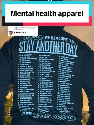 Replying to @kemberdawn_2.0  I get thanked by so many people who find the hoodie meaningful, grab yours spread the message❤️ #stayanotherday #sad #depression #dearpersonbehindme #mentalhealthmatters #MentalHealth #meaningfulquotes #hoodie #100reasonstostayalive #MentalHealthAwareness #heartbreak 