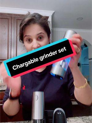 Electric grinder set …. Chargable 🤗and with light……. no more changing batteries hassle… #electricgrinder #rechargable #withlight #nomorehassle #changingbatteries #safety #kitchen #gadget #bestone #fypage #punjabikitchen #musthave 