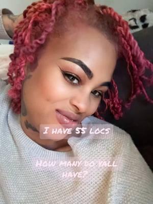 How many locs do you have? #GODisgreat #55locs #locjourney #Day4 #locs #pinklocs #starterlocs #juststarting #naturalhair