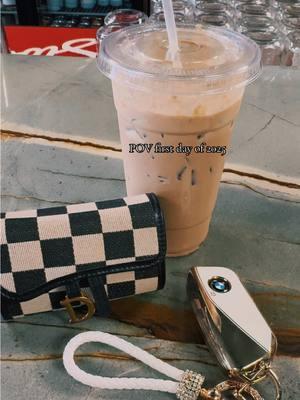 Needed my dirty chai to start off the year right hehe !  #fyp #foryoupage #wallet #TikTokShop #dirtychai #2025 