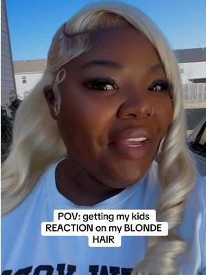 POV: getting my kids REACTION on my BLONDE HAIR #2025 #fyp #hairtok #hairstyle #atlantastylist 