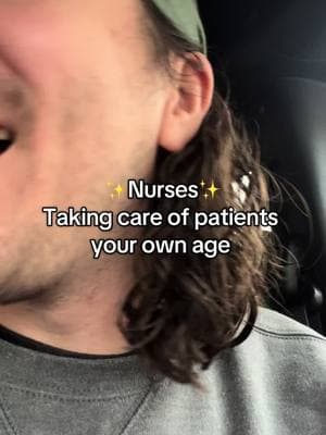 Do other nurses find it weird taking care of patients the same age as them? It’s an awkward feeling I have yet to find the words to explain. Although they sometimes end up being my favorite patients #nurse #nursesoftiktok #nurselife #nursetok #nursehumor #ernurse #fyp #trend #medical #nursingstudent 