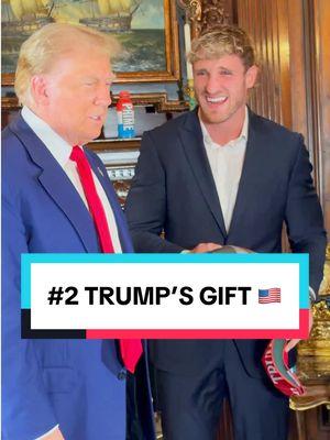 🇺🇸 DONALD TRUMP’S GIFT FOR LOGAN PAUL 📸 #loganpaul #mikemajlak #donaldtrump #trump #mugshot #usa #impaulsive @Logan Paul @heybigmike @President Donald J Trump 