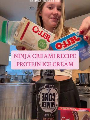 Replying to @Autumn Colgate if you just got a Ninja Creami, watch this!! The pudding mix helps with the consistency to be creamy and not icy🥰 @NinjaCreami #ninja #ninjacreami #ninjacreamirecipe #protein #proteinpowder #proteinsnack #proteinicecream #icecream #raspberry #darkchocolate #darkchocolateraspberry #icecreamrecipe #corepower #chocolate #chocolateicecream #Recipe #makeicecream #homemadeicecream 