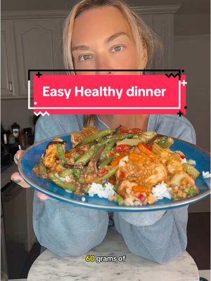 #creatorsearchinsights Recipe⬇️Looking for a simple dinner for one? Try this quick and healthy Orange Chicken Stir Fry! Perfect for those nights when you don't feel like cooking a full meal. 🔥🔥 Recipe Ingredients: - 8 ounces chicken breast, diced - 1/4 cup Greek yogurt - 1/4 cup panko breadcrumbs - 1/2 tablespoon Cajun spice - 1-2 cups frozen stir fry vegetables (such as broccoli, bell peppers, carrots) - 1/4 cup ready-made rice - 1 cup cauliflower rice - 4 tablespoons Stubb's Sugar-Free Orange Ginger Sauce Instructions: ✨Start by preparing the chicken. Coat the diced chicken breast pieces in Greek yogurt, then roll them in a mixture of panko breadcrumbs and Cajun spice until they are evenly covered. ✨Preheat your air fryer to a temperature of 350°F (175°C). Place the breaded chicken pieces into the air fryer basket, ensuring they are in a single layer. Air fry for about 10 minutes, or until the chicken is cooked through and golden brown. ✨While the chicken is cooking, microwave the frozen stir fry vegetables according to the package instructions. Combine the ready-made rice with cauliflower rice and heat in the microwave until warm. ✨In a large bowl, mix the cooked chicken, stir fry vegetables, and the warmed rice mixture. Add the Stubb's Sugar-Free Orange Ginger Sauce, and toss everything together until well mixed. Transfer the stir fry to a plate or bowl, and enjoy your simple, nutritious dinner for one! 💪Macros - Calories:  450kcal - Protein: 63 grams - Carbohydrates: 40 grams - Fats: 10 grams #EasyDinner  #easyhealthymeal #quickdinneridea #melseasyeats  #QuickMeals  #DinnerForOne   #HealthyRecipes   #LowCarbMeals   #CookingForOne   - Simple Dinner Ideas - Easy Dinner for One - Quick Weeknight Meals - Healthy Stir Fry Recipes - Low-Calorie Dinner Recipes - Air Fryer Chicken Recipes - Macro-Friendly Meals - Low Carb Stir Fry - High Protein Dinner - Orange Chicken Recipe