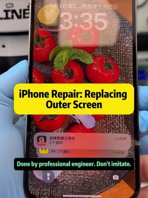 iPhone Repair: Replacing Outer Screen vs Full Original Assembly – Which is Better? In this video, we take you through the repair process of two iPhones, showcasing the difference between replacing just the outer screen or going for a complete original assembly replacement. The fan's screen was only damaged on the outer glass, and the inner display remained intact. However, the middle frame and battery were showing signs of wear, leading the fan to request a full assembly replacement. When only the outer glass is damaged, the touchscreen and display typically still work fine, and many people would opt for a more cost-effective outer screen replacement. But some fans prefer to stick with the original assembly, ensuring that all components are replaced for the best long-term performance, even if it's a more expensive option. We go step by step, from removing the damaged screen to installing the new one, showing how the repair process is done with precision and care. We also discuss the importance of keeping your phone's functionality intact and the decisions between cheaper repairs and maintaining the highest quality possible. In addition to screen repairs, we also address the complexities of battery replacements and how other components, like the earpiece and face recognition module, are handled. This video offers a deep dive into the repair process and helps viewers decide whether to replace just the outer screen or invest in a full assembly repair. Hashtags: #iPhoneRepair #PhoneScreenReplacement #TechRepair #AppleRepair #PhoneDIY #PhoneFix #TechTutorial #PhoneMaintenance #TechTips #Apple #MobileRepair #GenuineParts #iPhone #iPhoneFix #RepairProcess 