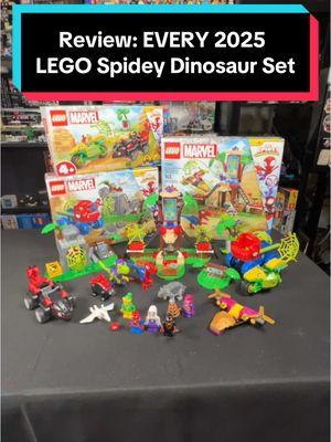 Review: 2025 Lego Spidey and His Amazing Friends Dinosaur Sets! 🦖 Do you plan on picking any of these up? #lego #legomarvel #legoreview #legospiderman #spiderman #legocollector #legocollection 