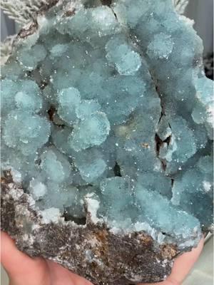 ✨ New Hemimorphite Alert! ✨ Super druzy with an icy blue color that’s absolutely stunning! ❄️ Available tonight, 1/1 at 6 PM EST during our live sale! Don’t miss your chance to grab this beauty! 💎 #CrystalLiveSale #starcandyminerals #crystalcommunityoftiktok #NewArrivals 